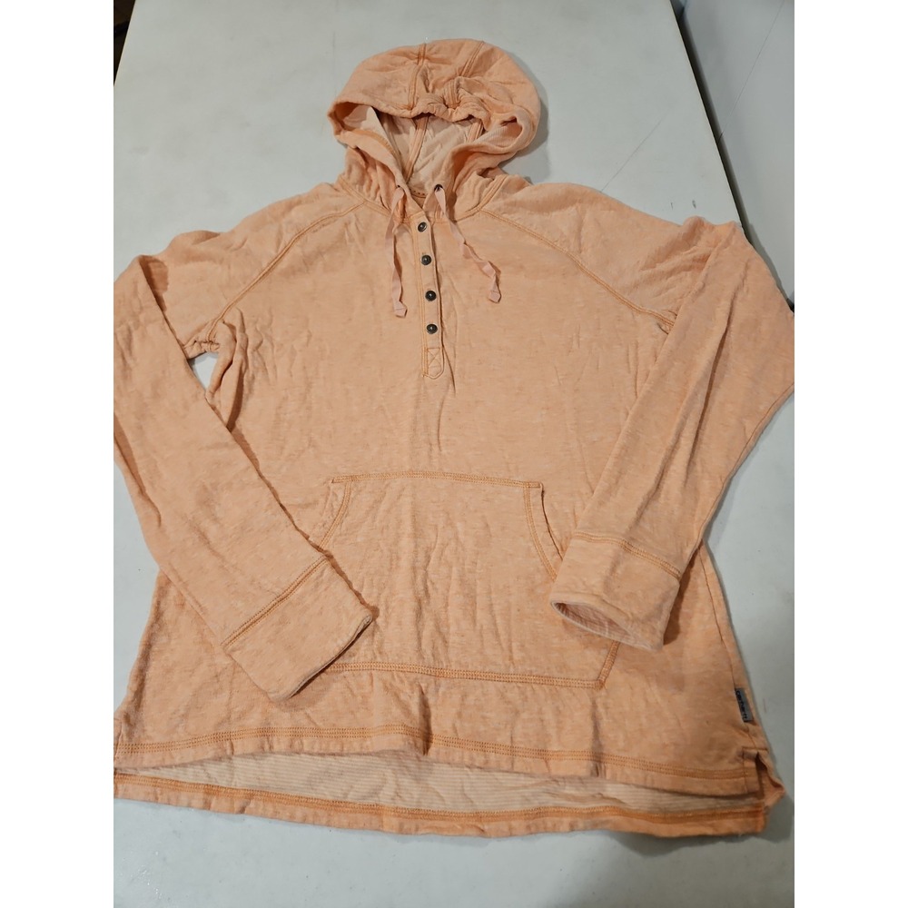 Carhartt Hoodie Womens Med. 8/10 Pullover Kangaroo Pocket Button Sweatshirt(577